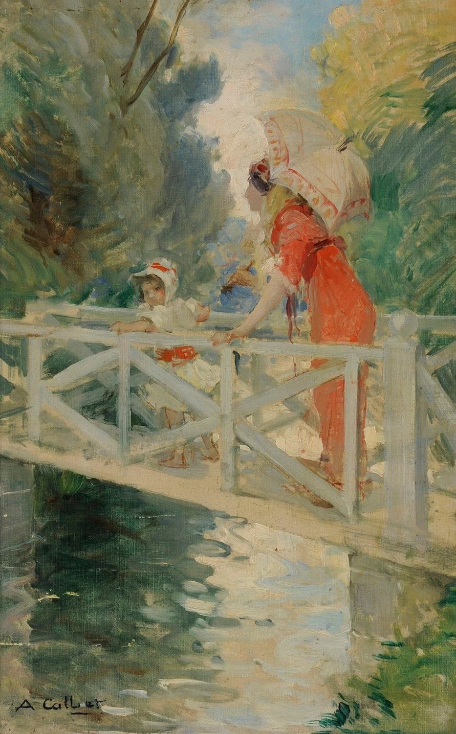 Madre e figlia sul ponte